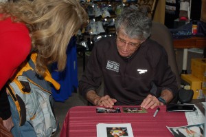 Frank Signing autographs at The Runner's Shop